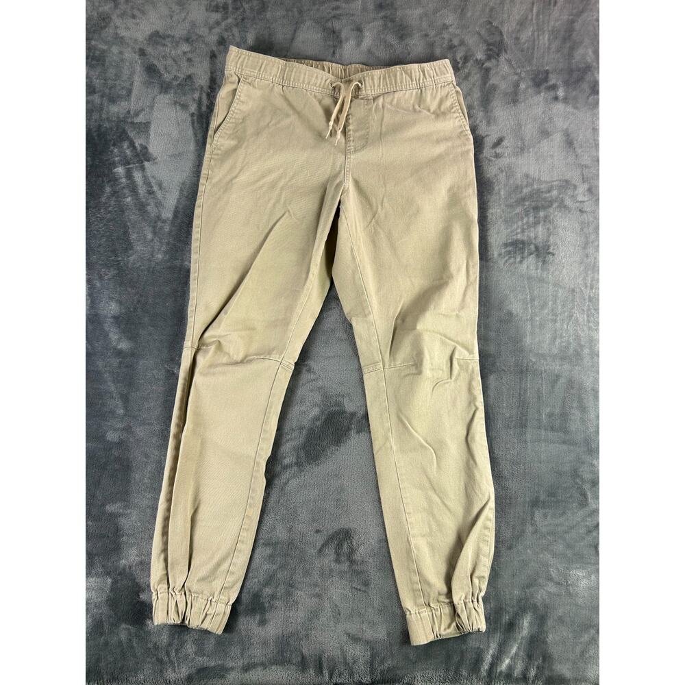 Y2K Empyre Jogger Pants Small Beige Stretch Waist Casual Skate Streetwear Style